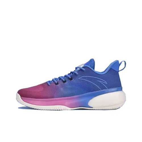 ANTA Cement Busters Basketball Shoes Men Low-Top Pink/Blue