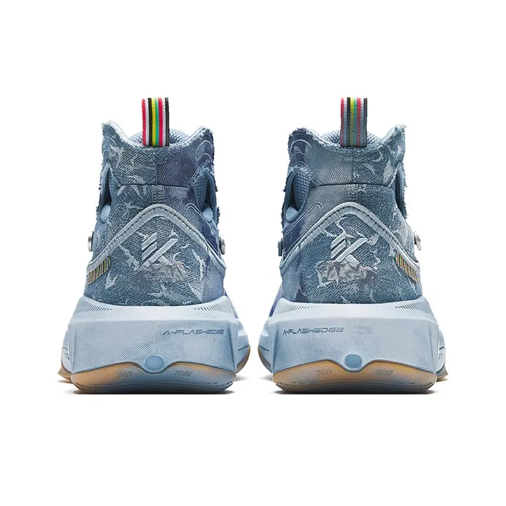 Anta KT8 Tanabata Slip Resistant High Top Basketball Shoes Men's Blue Gray-3