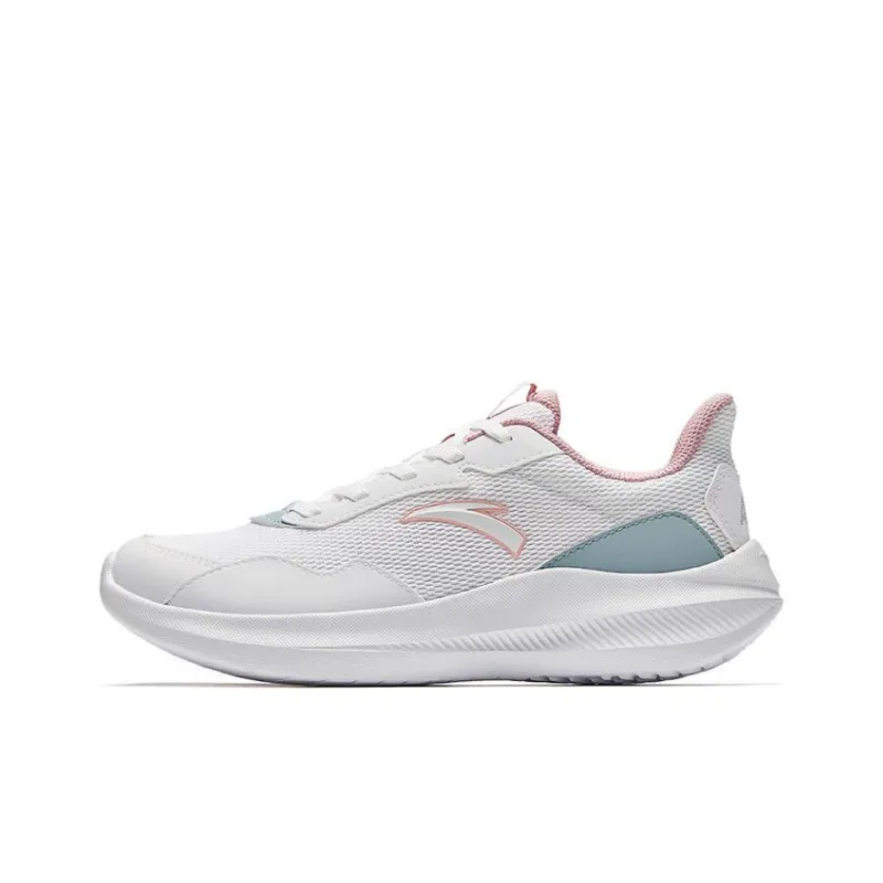 Anta Nebula Cushioning And Breathable Low Top Casual Running Shoes Women's White-0