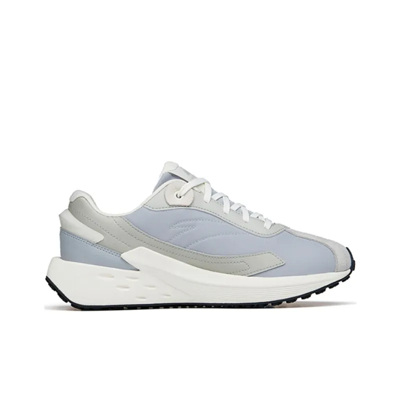 Anta Icing Cushioning Anti-Slip Wear-Resistant Breathability Low-Top Sports Casual Shoes Women's Gray White Black-1