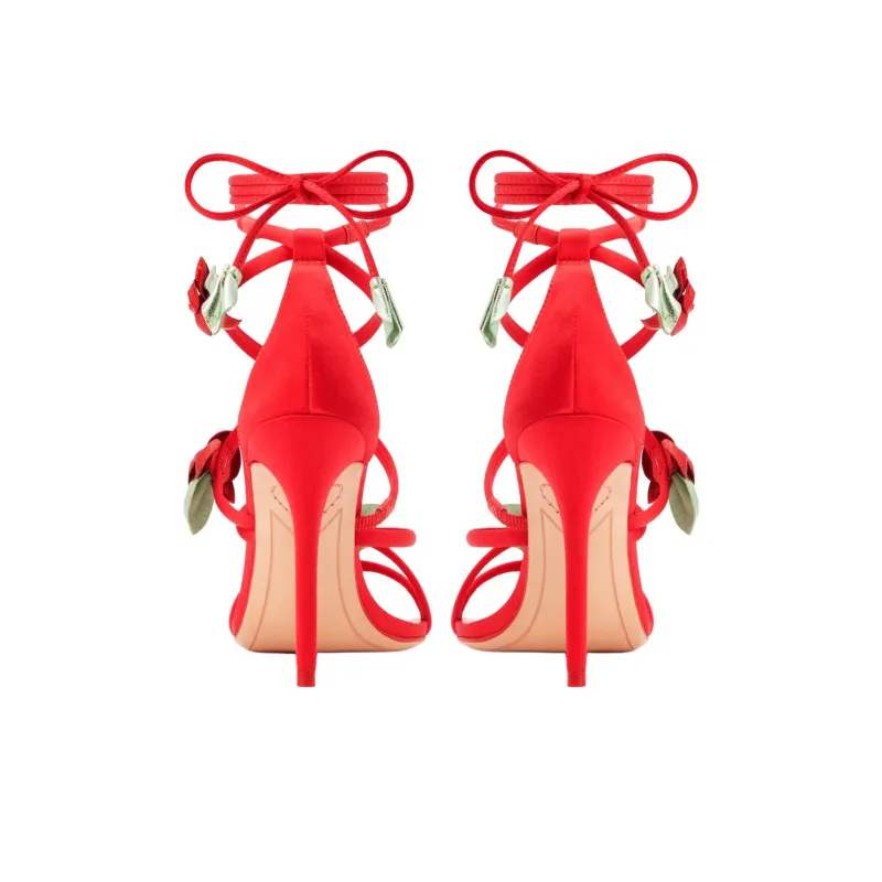 Sophia Webster Rosette Roman Sandals 10cm Women's Red-4