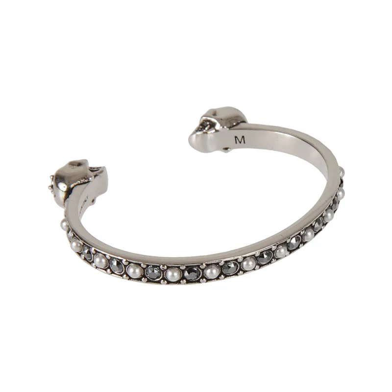 Alexander McQueen Skull Embellished Cuff Bracelet-1