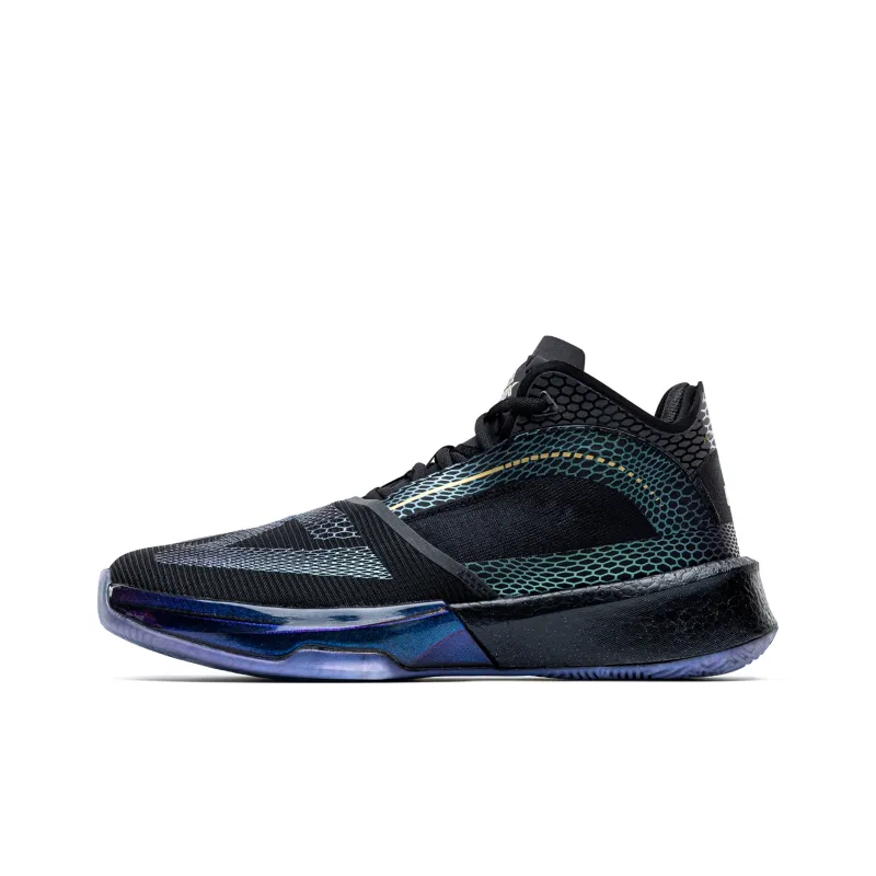 PEAK State Extremely Large Triangle 1.0 Wear-Resistant Slip-Resistant Cushioning Mid-Top Basketball Shoes Black Gold-0