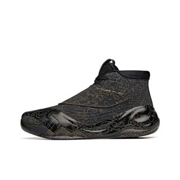 Anta KT6 Cushioning Anti Slip Wear Resistant Breathability Low Top Basketball Shoes Men's Black Gold