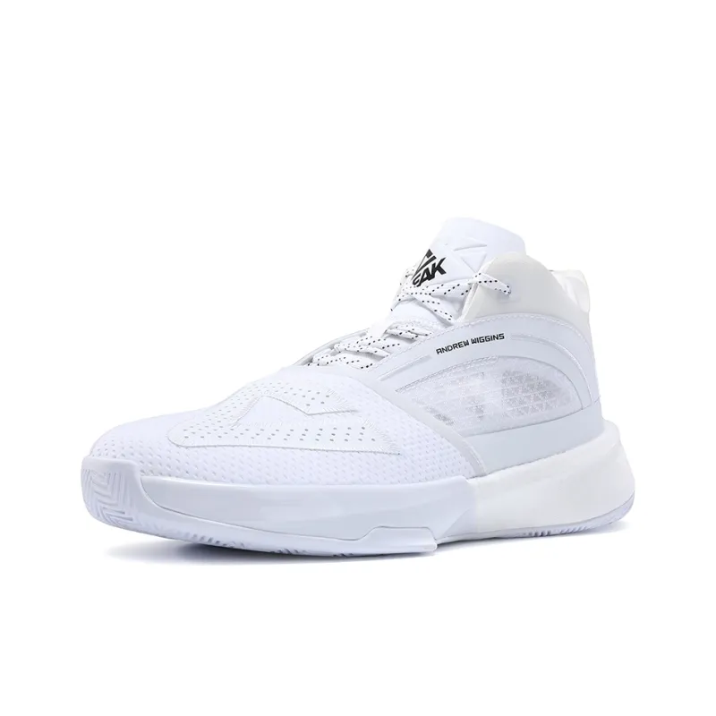 PEAK Surfing The Big Triangle 1.0 Basketball Shoes Men Mid Top White-2