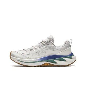 Anta Wild PRO Cushioning Slip Resistant Abrasion Resistant Breathable Low Top Trail Running Shoes Men's White Gray