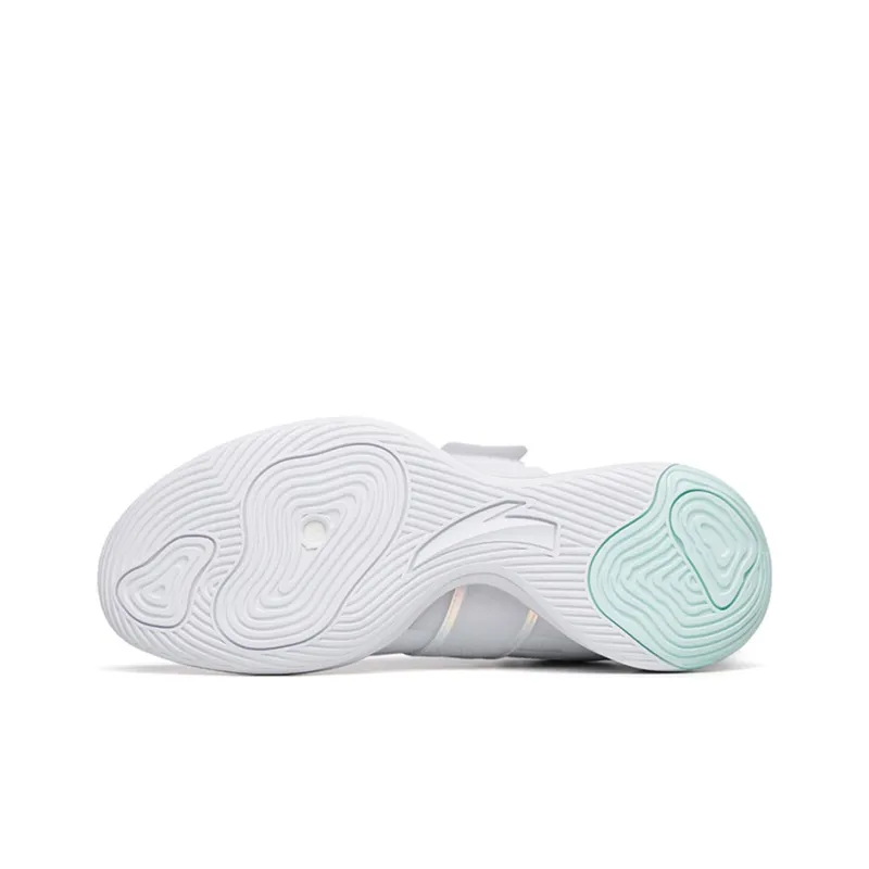 ANTA Water Flower 4 Basketball Shoes Men Low Top ANTA White/Ice Pink Blue-4