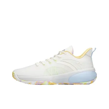 ANTA Cement Busters Basketball Shoes Men Low Top Ivory White/Light Yellow