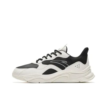 Anta Little Millennium Anti Slip Wear Resistant Low Top Casual Shoes Men's White Black