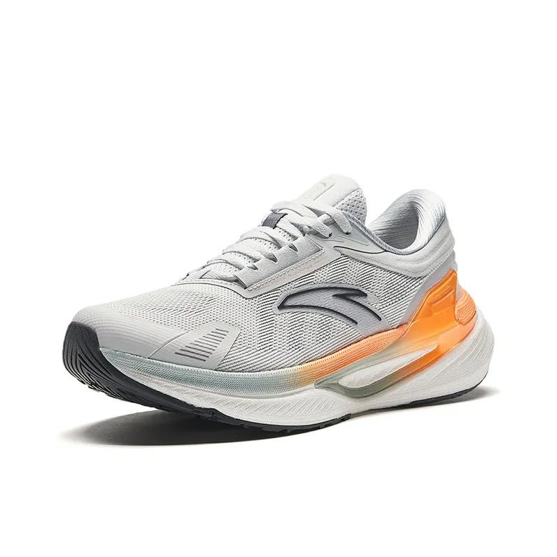 Anta CC Nitrogen Technology Durable Cushioning Low Top Running Shoes Men's Gray Orange-1