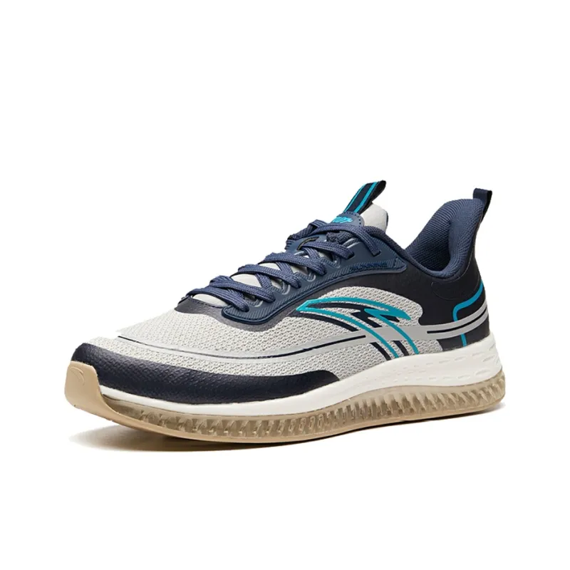 Anta Night Stalker Cushioned Slip-Resistant Abrasion-Resistant Low-Top Running Shoes Men's Blue White-1