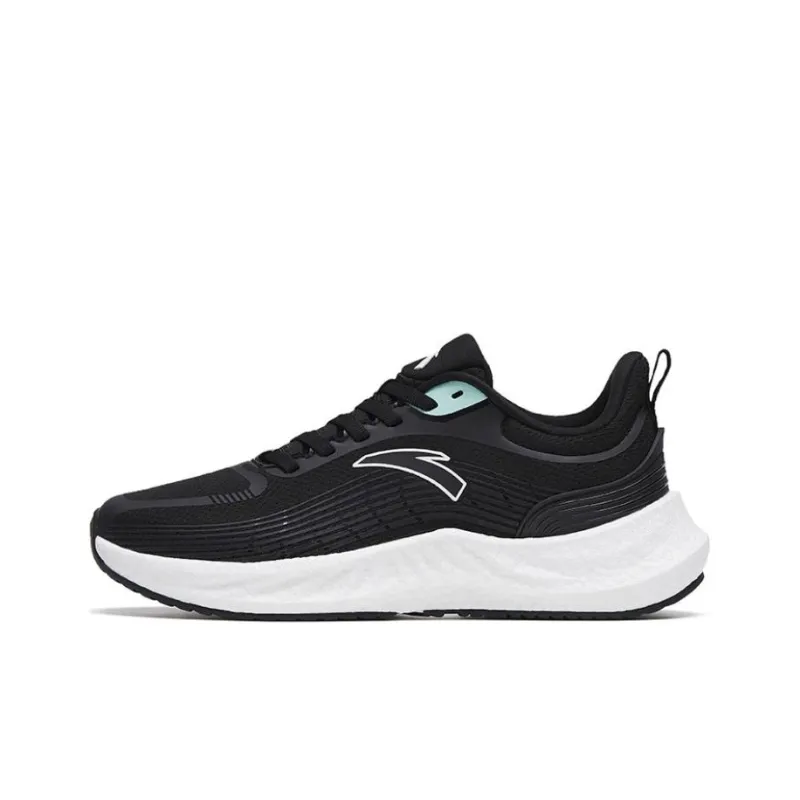 Anta Martian Foam Durable Breathable Low Top Running Shoes Women's Black-0