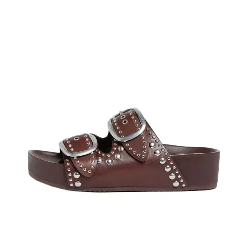 Loeffler Randall Slide Slippers Women's Dark Brown