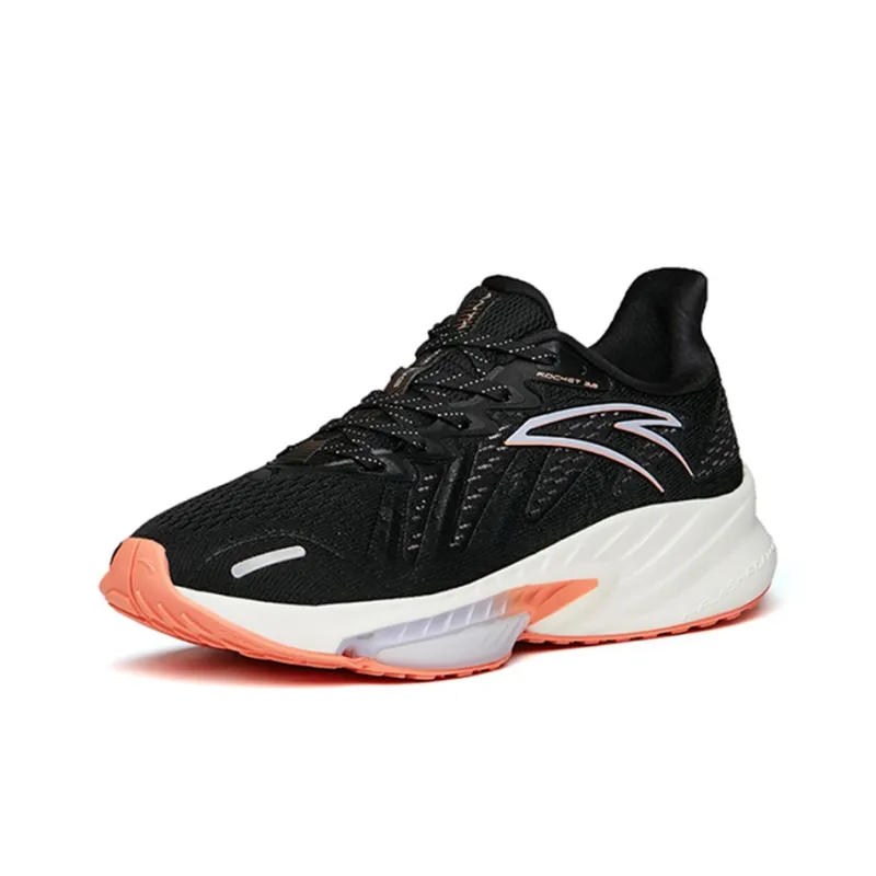 Anta Rocket 3.0 Cushioned Slip Resistant Abrasion Resistant Low Top Running Shoes Women's Black Purple Gray-2