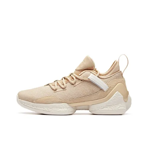 ANTA UFO2.0 Basketball Shoes Men Low-Top Oatmeal Gray/ANTA White