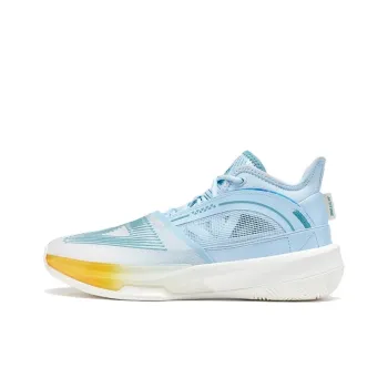 PEAK Taichi Large Triangle Anti Slip And Wear Resistant Water Resistant Mid Top Basketball Shoes Fine Blue