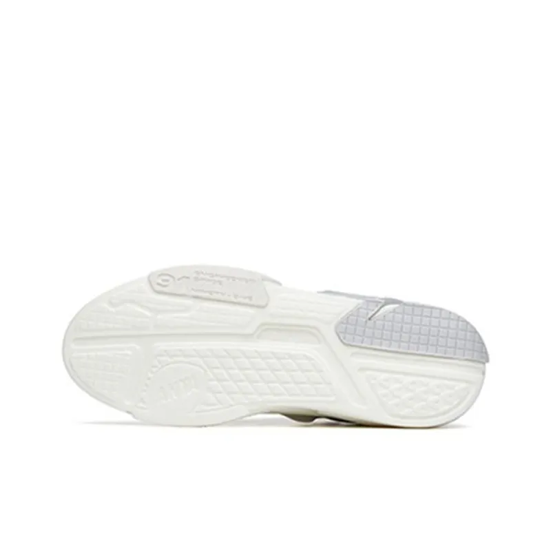 Anta AT91 Slip-Resistant Cushioning Wear-Resistant Low-Top Skateboard Shoes Men's White Silver-5