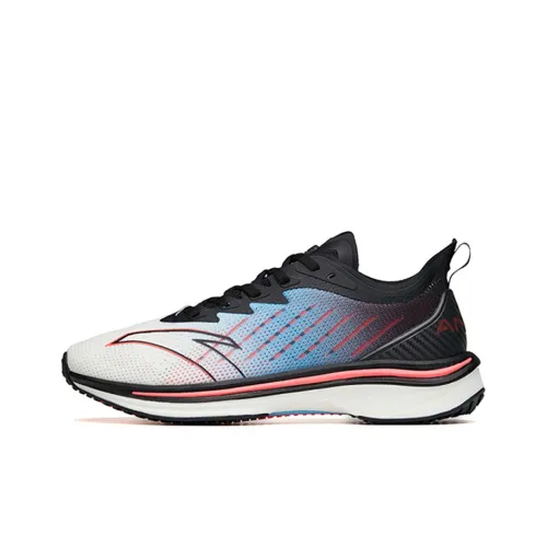 ANTA MACH Mach 1.0 Running Shoes Men Low-Top Ivory White/Light Purple Blue/Black