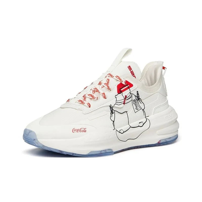 Coca Cola x Anta C37 Series Coca Cola Collaboration Low Top Skateboard Shoes Women's White Red-1
