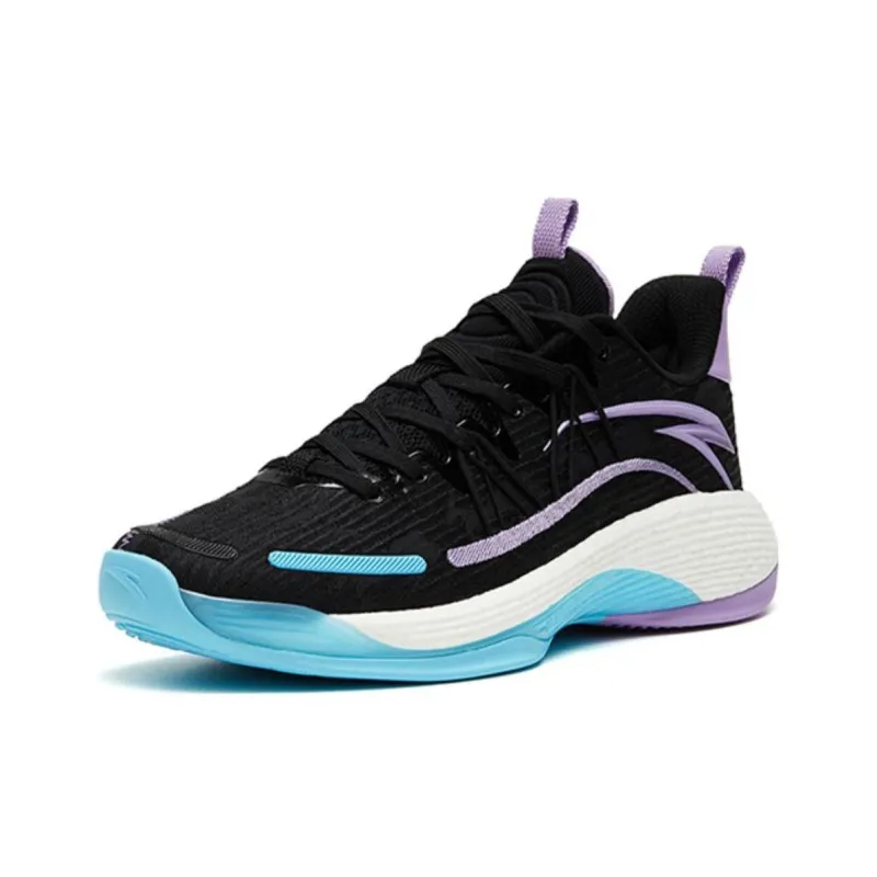 Anta Skyline Team Cushioning Anti-Slip And Wear-Resistant Low-Top Team Performance Basketball Shoes Lotus Purple-1