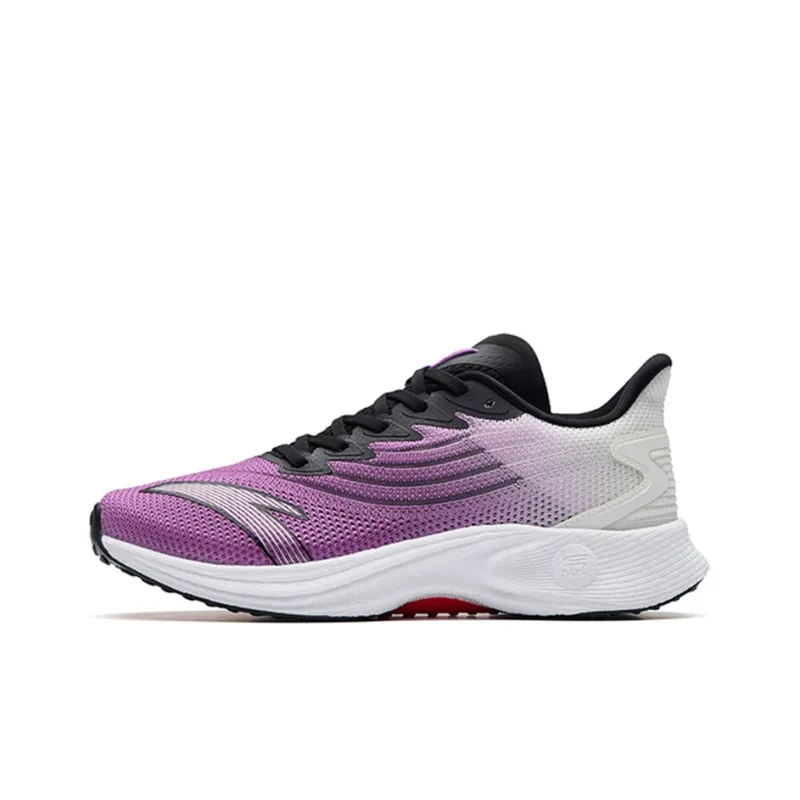 ANTA MACH 2.0 Running Shoes Women's Low Top Fire Dragon Purple/Ivory White/Black-0