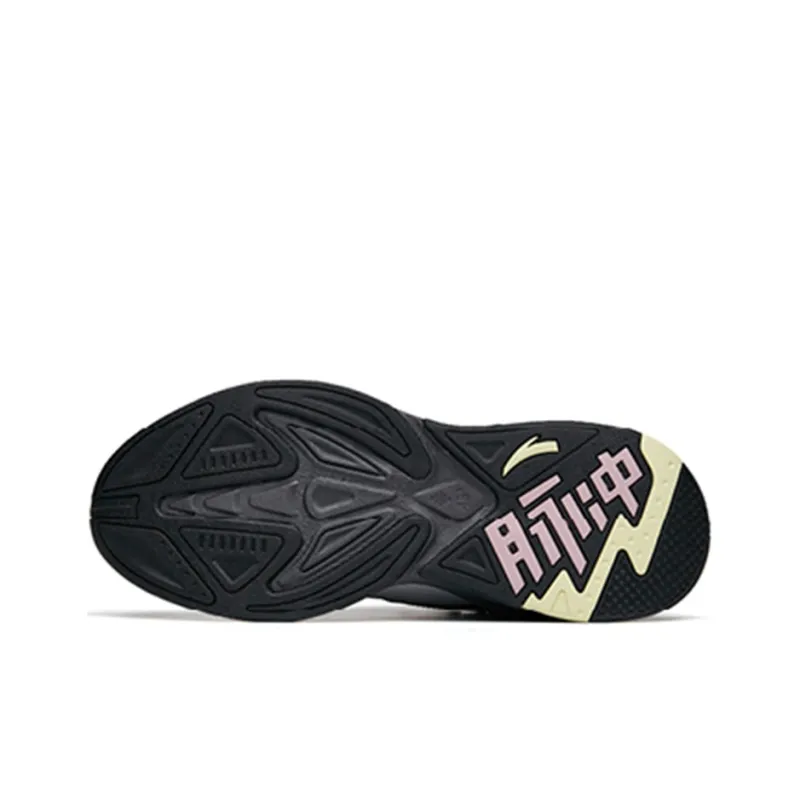 Anta Pulse Life Collection Cushioning, Slip Resistant, And Abrasion Resistant Low Top Chunky Sneakers Men's Gray-5
