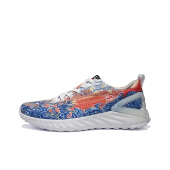 PEAK State Pole Low Top Running Shoes Men's Blue Orange