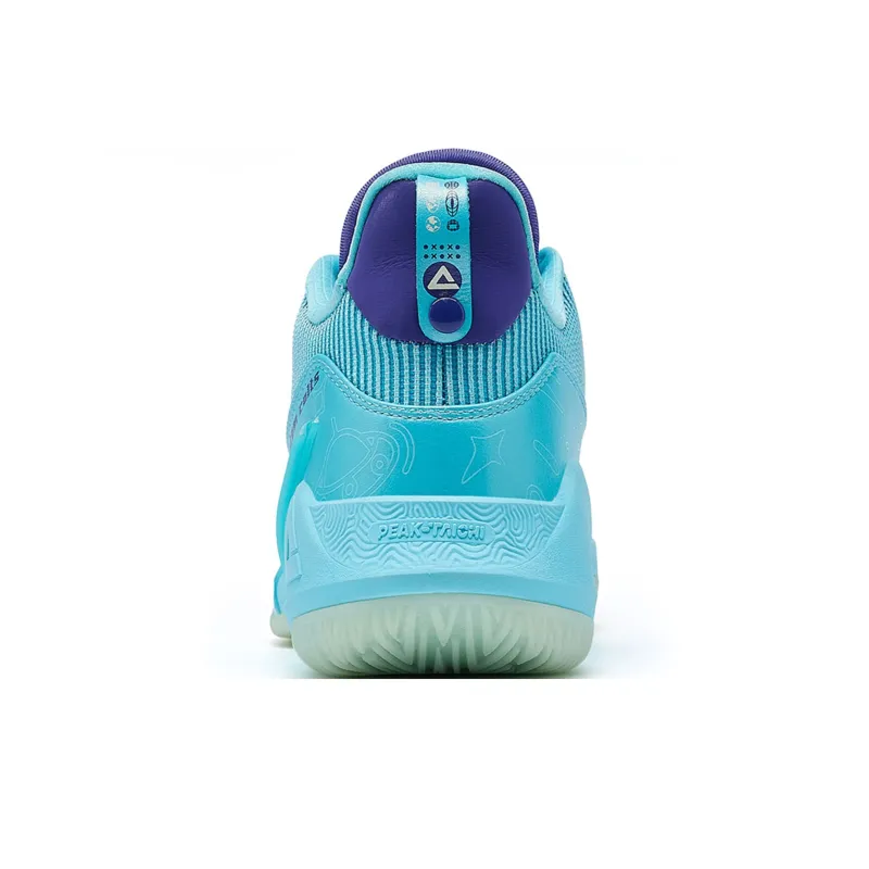 PEAK Magic Horse 1.0 Wear Resistant Slip Resistant Low Top Performance Basketball Shoes Men's Ice Blue-4