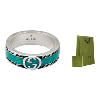 GUCCI 925 Sterling Silver Rings Unisex Silver
