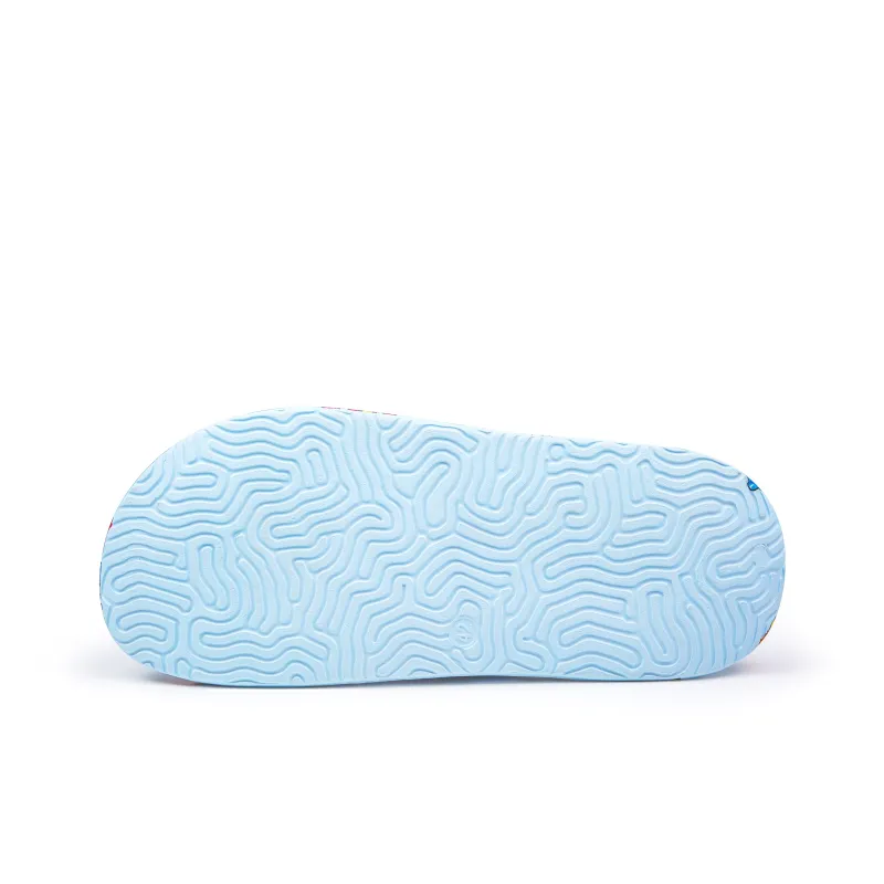 ZUGUOSANSHALVHAIGUI x PEAK Quiet Slide Slippers Men's White Blue-2