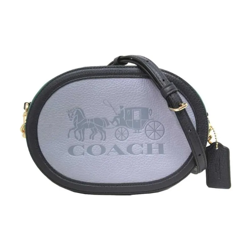 COACH Leather Camera Bag, Crossbody Bag, Shoulder Bag Women's Blue-1