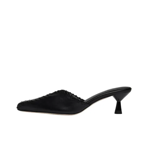 Elleme Closed Toe Slippers 5cm Women's Black