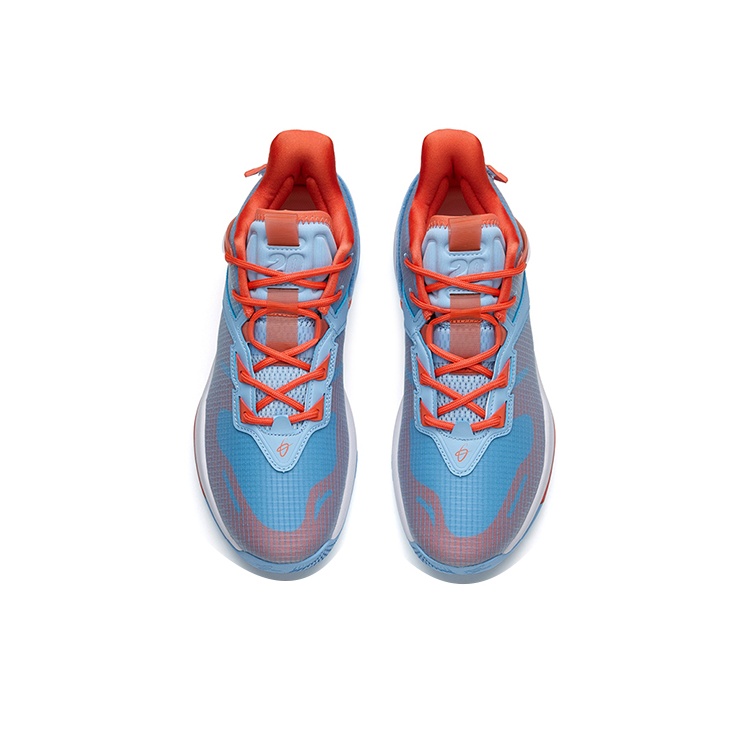 ANTA Swoosh 2.0 Basketball Shoes Men Low-Top Waterfall Blue ANTA Swoosh 2.0 Basketball Shoes Men Low-Top Waterfall Blue