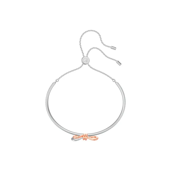 Swarovski Artificial Crystal Bangles Women's White Gold Plated-1