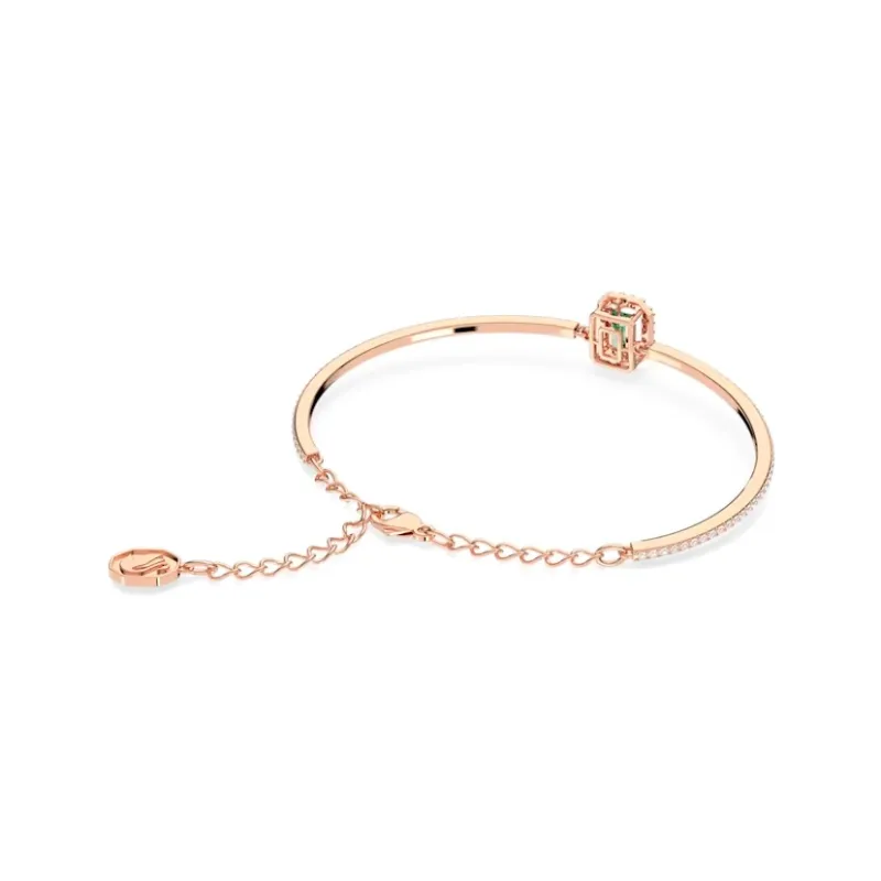 Swarovski Una Cubic Zirconia, Crystal, Rose Gold plated Bangles Women's Gold-2