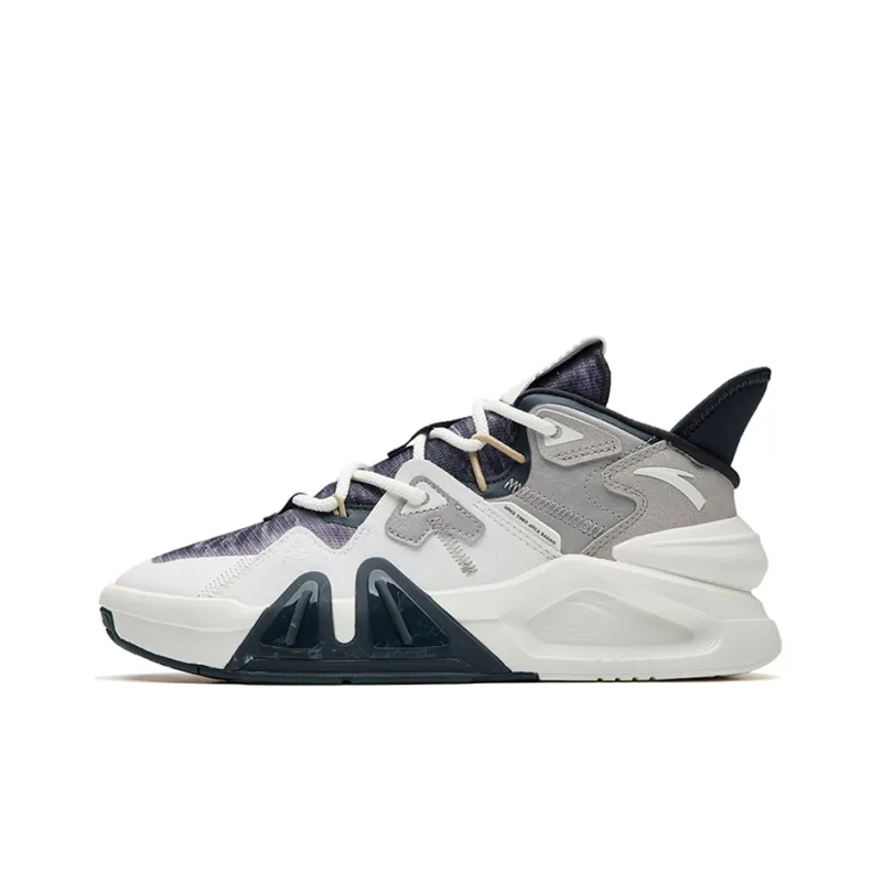 Anta Bastard 4.0 Anti-Slip Wear-Resistant Low-Top Skateboard Shoes Koala Gray-0