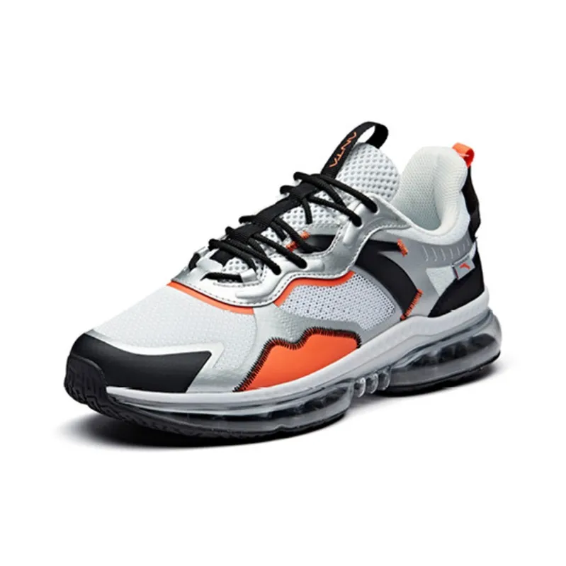 NASA x Anta SEEED Anti-Slip Wear-Resistant Low-Top Running Shoes Men's Silver White-2