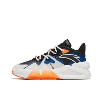 Anta Tyrannical Cushioned Slip Resistant Breathable High Top Basketball Shoes Men's White Blue