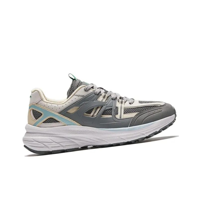 Anta AT955 Anti Slip Wear Resistant Low Top Running Shoes Men's Gray-1