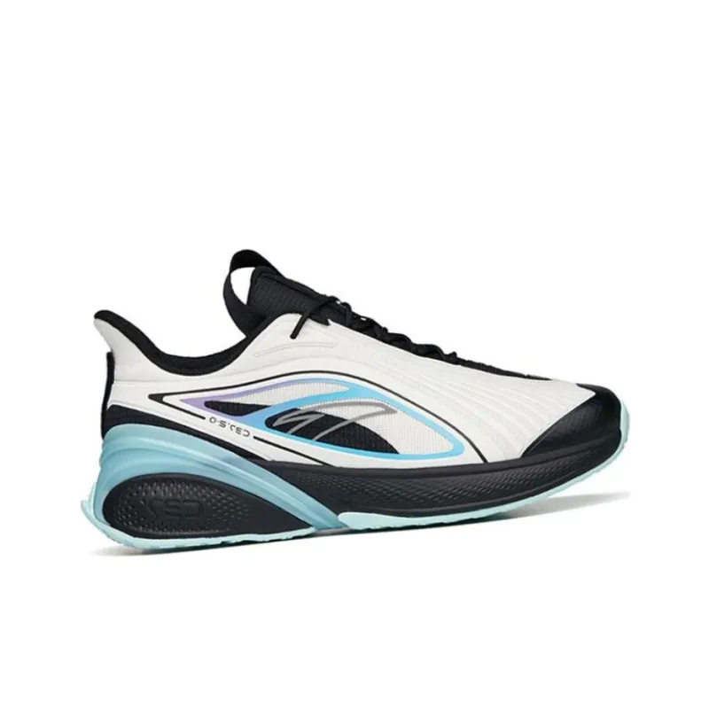 Anta C37 2.0 Wear Resistant Coverage Low Top Running Shoes Men's White Black Blue-1