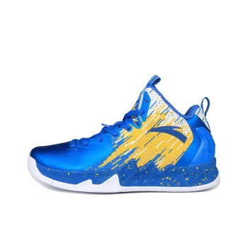 Anta KT2 Cushioning, Slip Resistant, Abrasion Resistant, Breathable Low Top Basketball Shoes Men's Blue Yellow