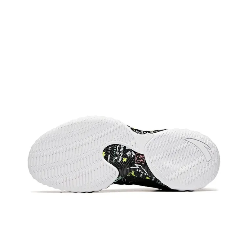 Anta A shock Cushioning Anti Slip Wear Resistant Breathability Low Top Basketball Shoes Men's Black-4
