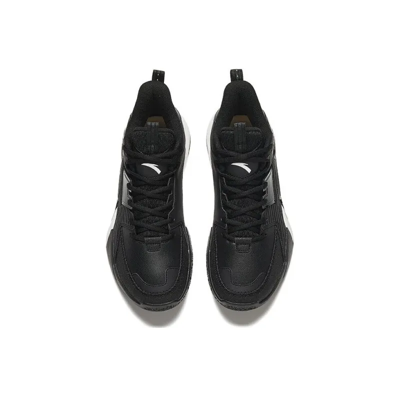 Anta Speedy 3 Durable Breathable Mid Top Basketball Shoes Men's Black-2