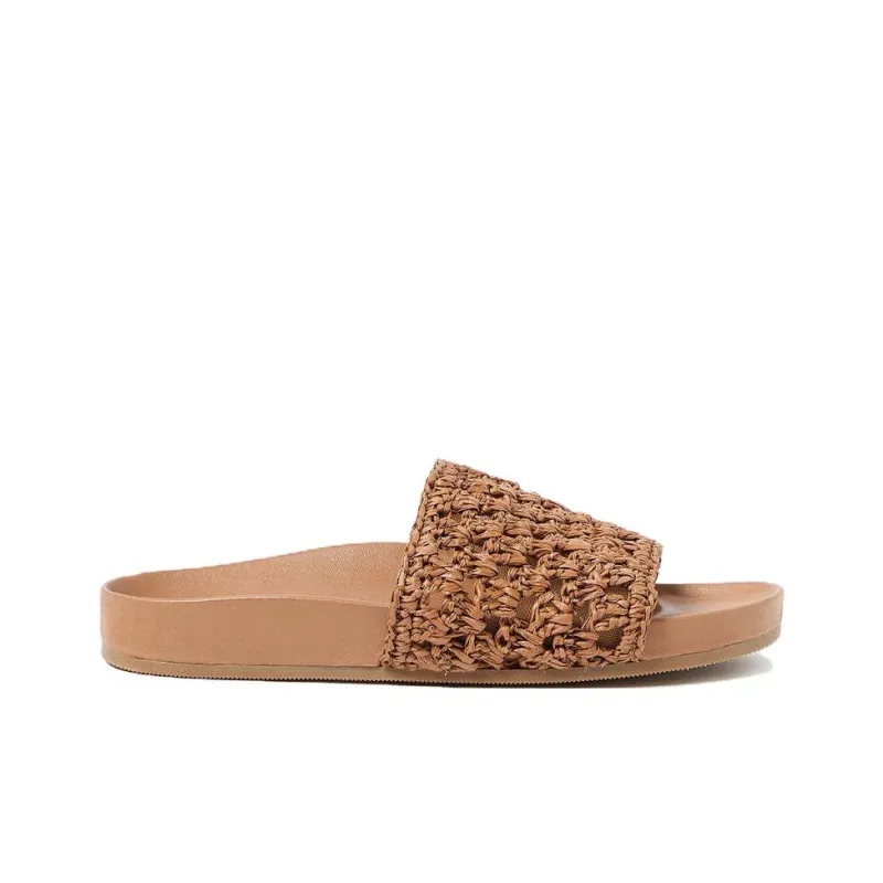 Loeffler Randall Slide Slippers Women's Brown-1