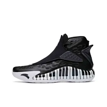 Anta KT5 'Classical Music' Cushioned Slip Resistant High Top Basketball Shoes Men's Black White