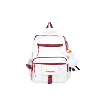 Cwatcun Nylon Backpack Unisex White/Red/Black/Blue
