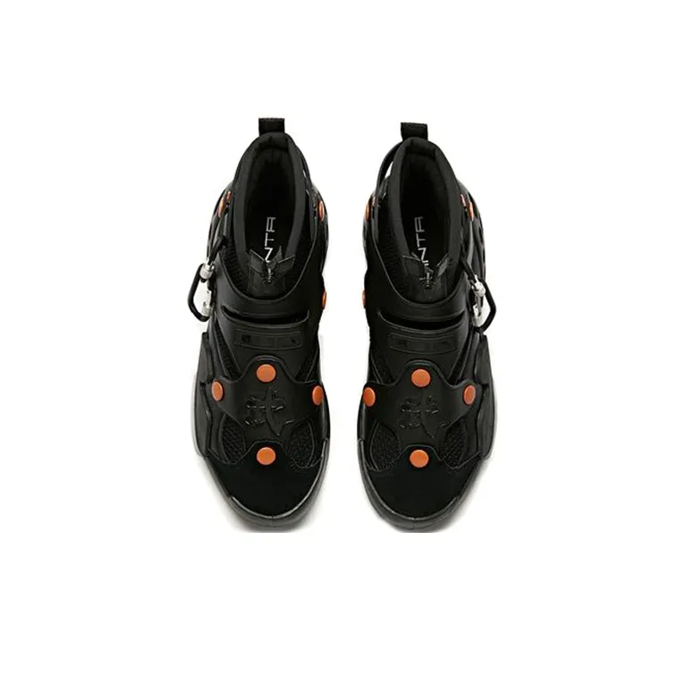 ANTA Bastard Casual Shoes Men High Top Black/Bronze/Oxygen Blue-3