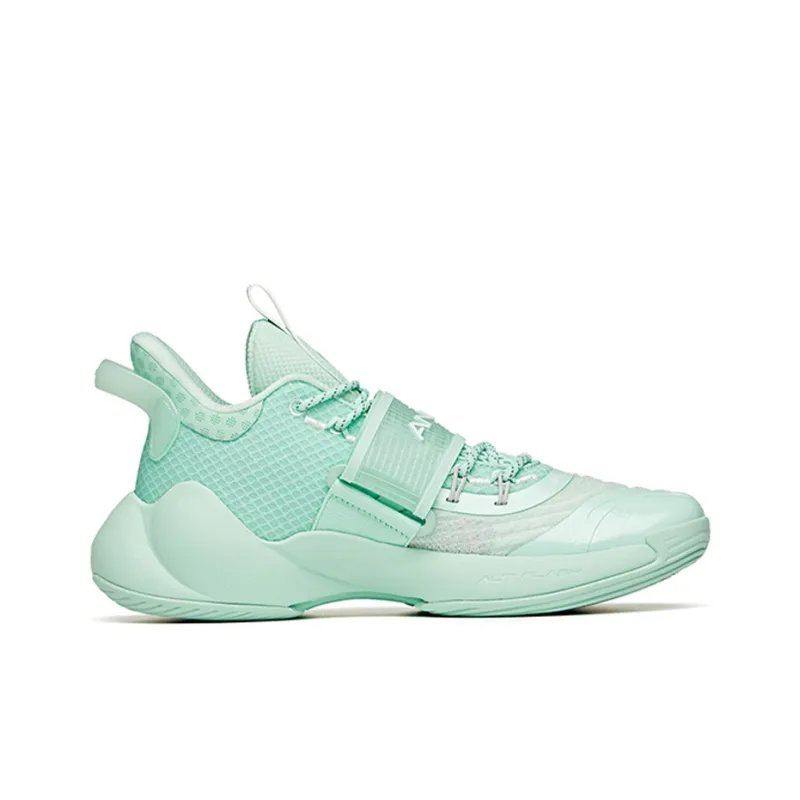 Anta Water Flower 3 Cushioning Anti-Slip Wear-Resistant Breathability Low-Top Basketball Shoes Lime Soda-1