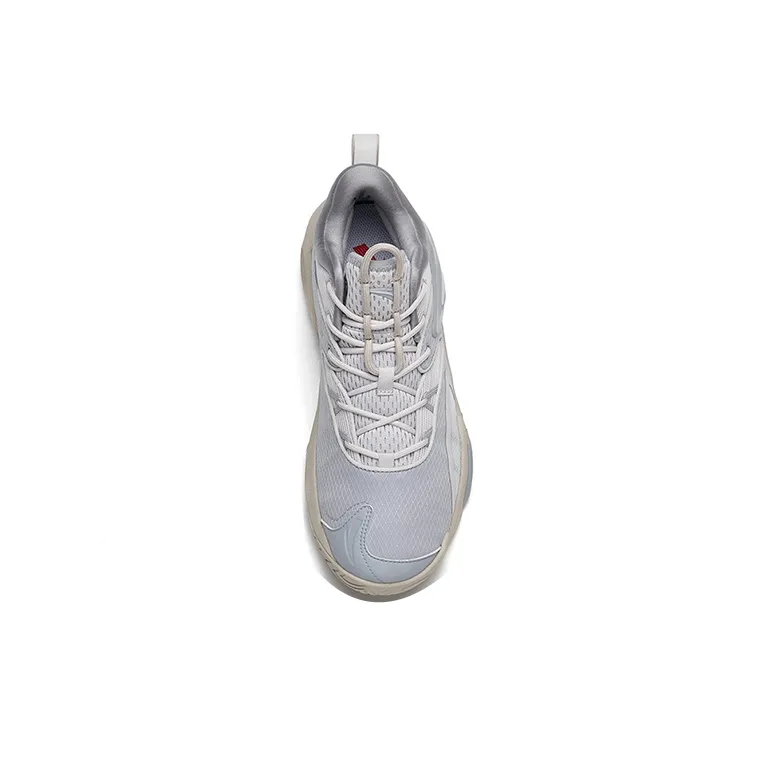 Anta Airspace 3 Anti-Slip Wear-Resistant Low-Top Basketball Shoes Gray-2