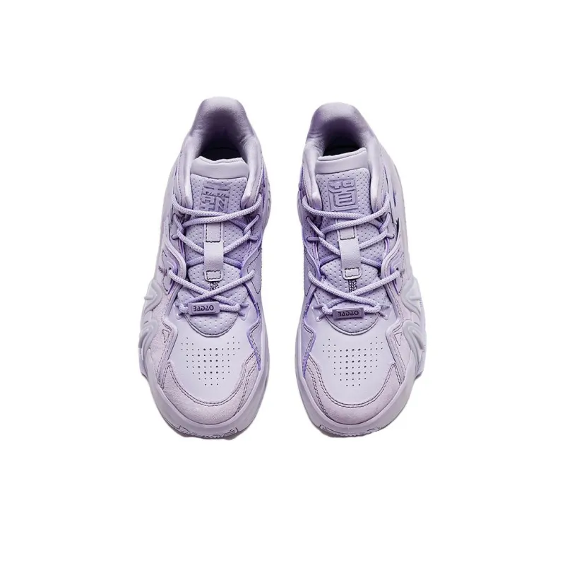 Anta Bastard 4 Anti Slip Wear Resistant Mid Top Skateboard Shoes Women's Purple-2